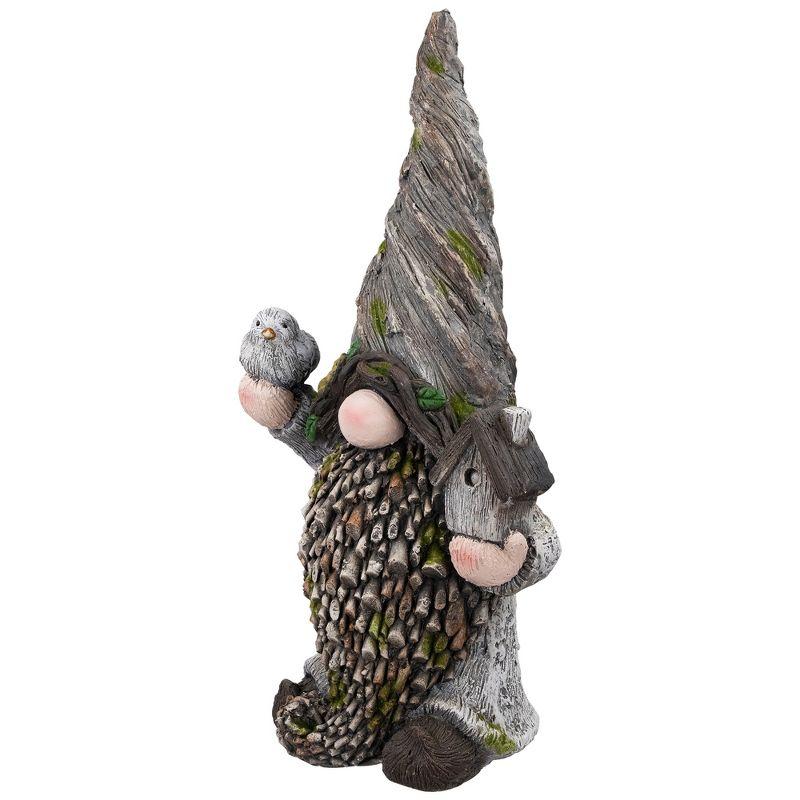 Northlight Gnome with Bird House Outdoor Garden Statue - 26.25"