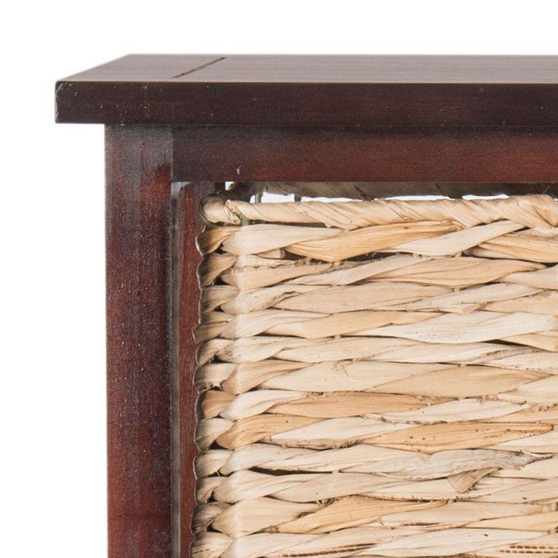 Vedette 5 Wicker Basket Storage Tower - Cherry - Safavieh.