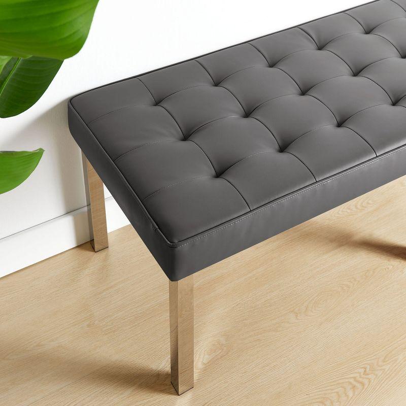 Modway Loft Tufted Vegan Leather Bench by Modway