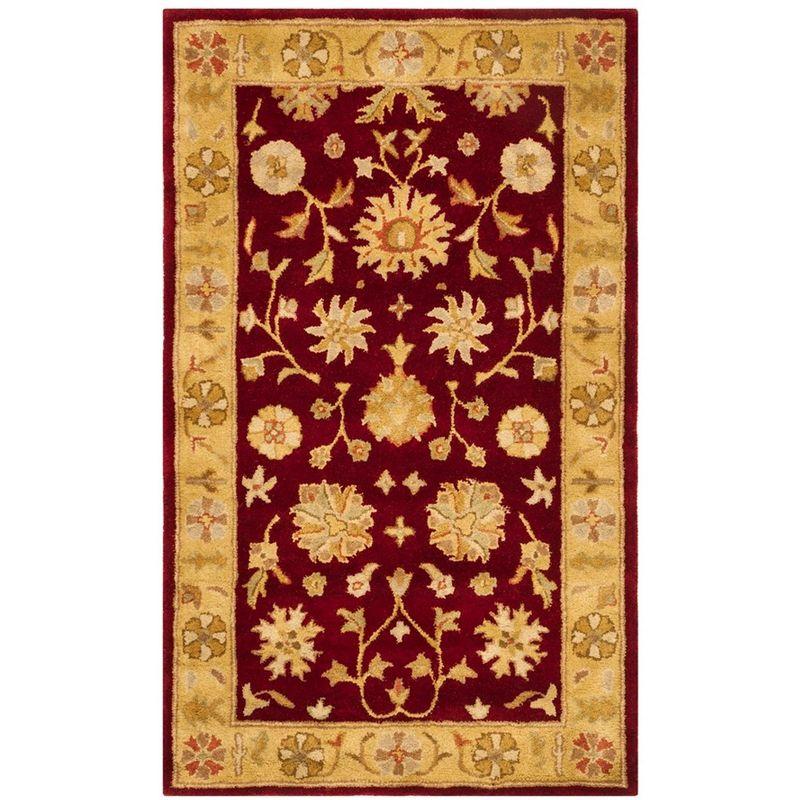 Heritage Red and Gold Hand-Tufted Wool Area Rug