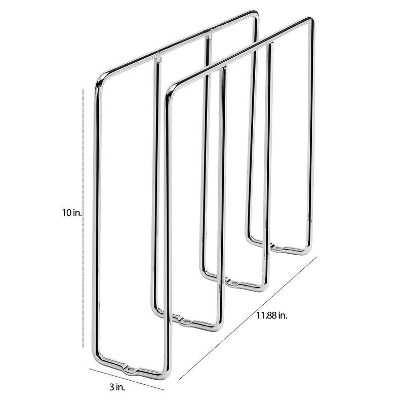 Chrome U-Shaped Bakeware Divider Cabinet Organizer