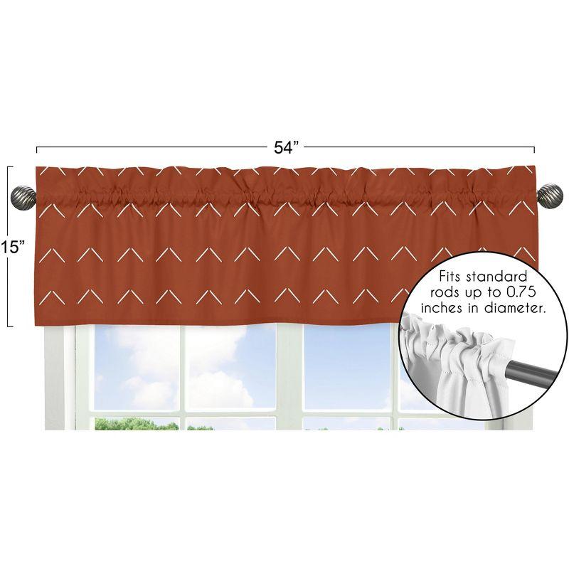 Diamond Tuft Geometric Tailored 54" Window Valance