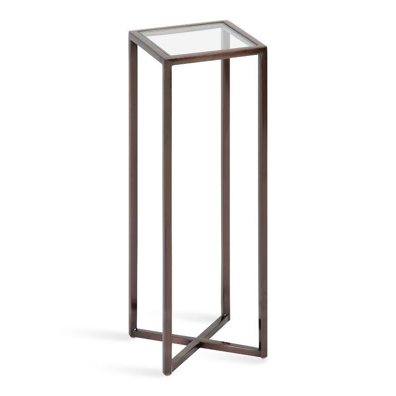 Kate and Laurel Jaspur Square Metal Drink Table, 7x7x21, Bronze