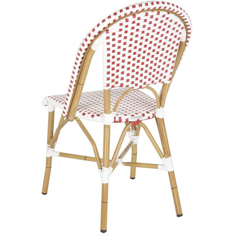 Salcha Side Chair (Set Of 2) - Indoor/Outdoor - FOX5210 - Red/White - Safavieh