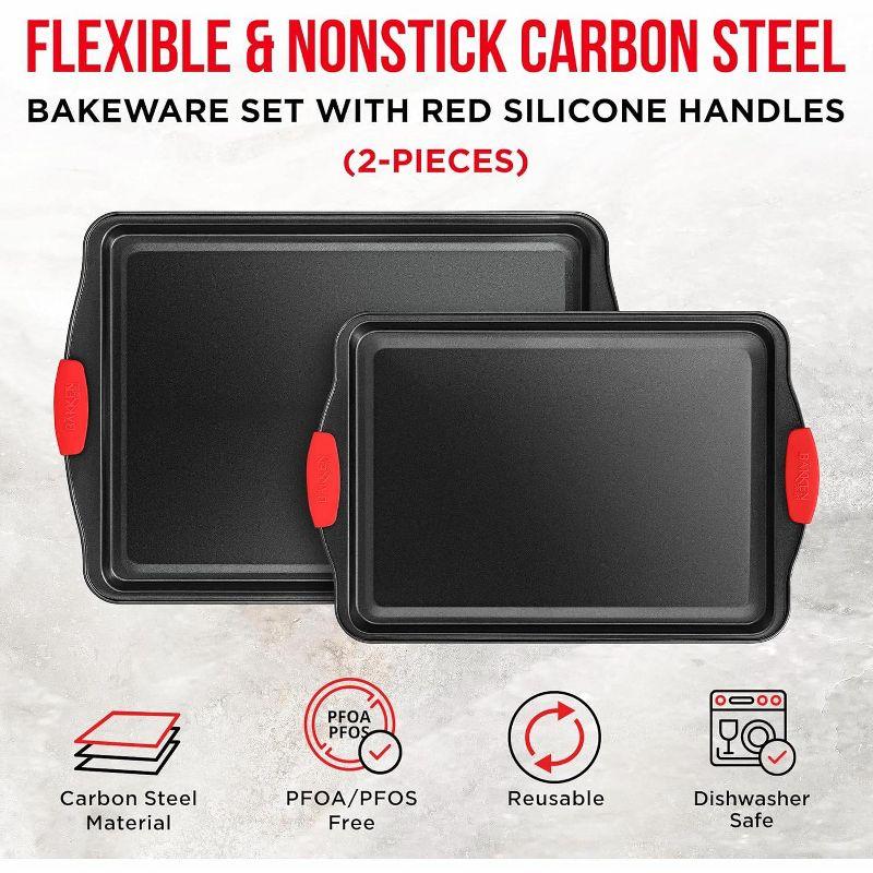 Lifemaster Lifemaster Non-Stick Steel 2 Piece Baking Sheet Set
