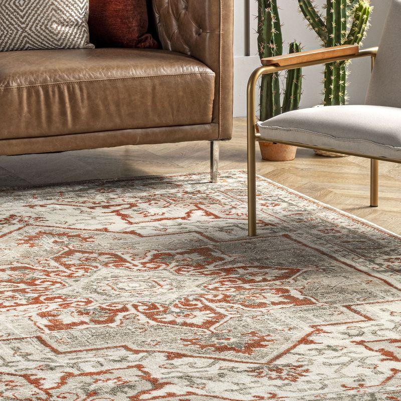 Nuloom Charlotte Faded Medallion Indoor Area Rug