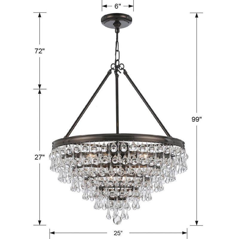 Crystorama Lighting Calypso 8 - Light Chandelier in  Vibrant Bronze