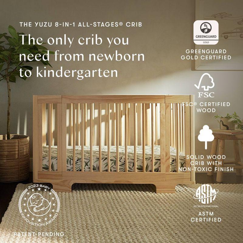 Babyletto Yuzu Natural Wood 8-in-1 Convertible Baby Crib with All Stages Conversion Kit
