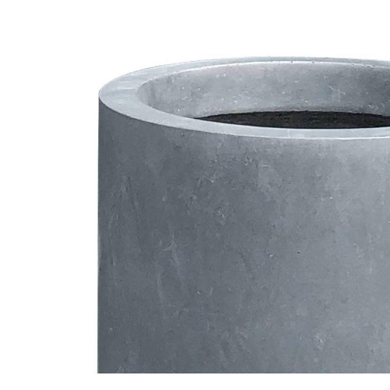 9.8" x 9.8" Kante Lightweight Concrete Modern Cylinder Outdoor Planter Charcoal - Rosemead Home & Garden, Inc.