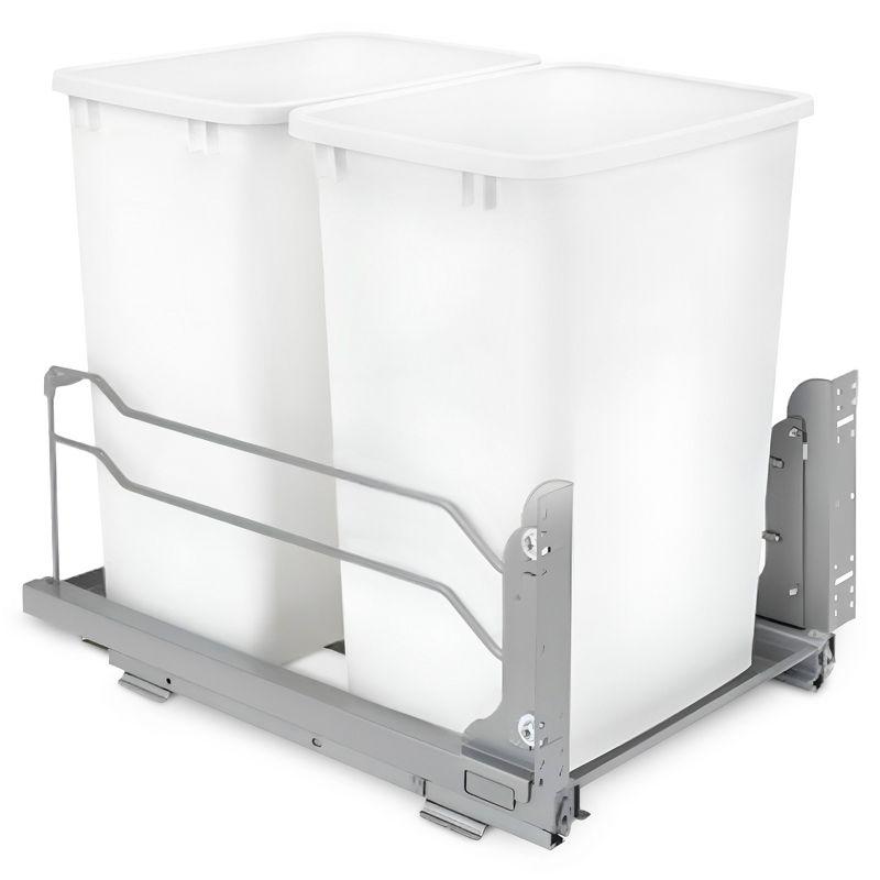 Rev-A-Shelf Double Pull Out Trash Can 35 Qt with Soft-Close