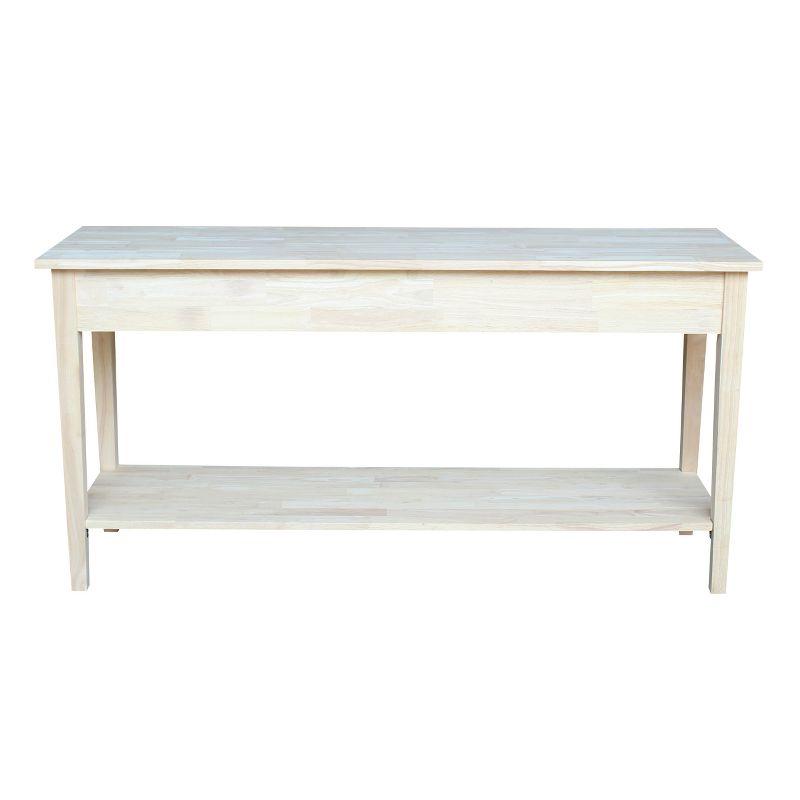 Spencer Console Server Table Unfinished Light Brown - International Concepts