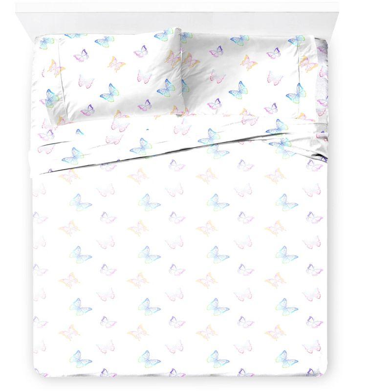 Saturday Park Ombre Butterflies 100% Organic Cotton Bed Set