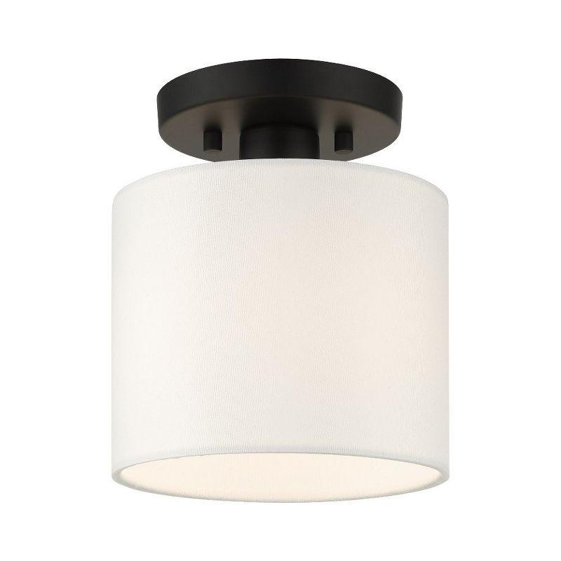 Livex Lighting Meridian 1 - Light Semi-Flush Mount in  Black