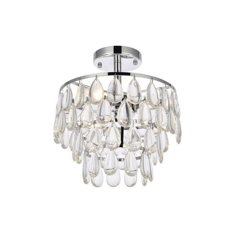Elegant Lighting Mila 12 inch flush mount in chrome