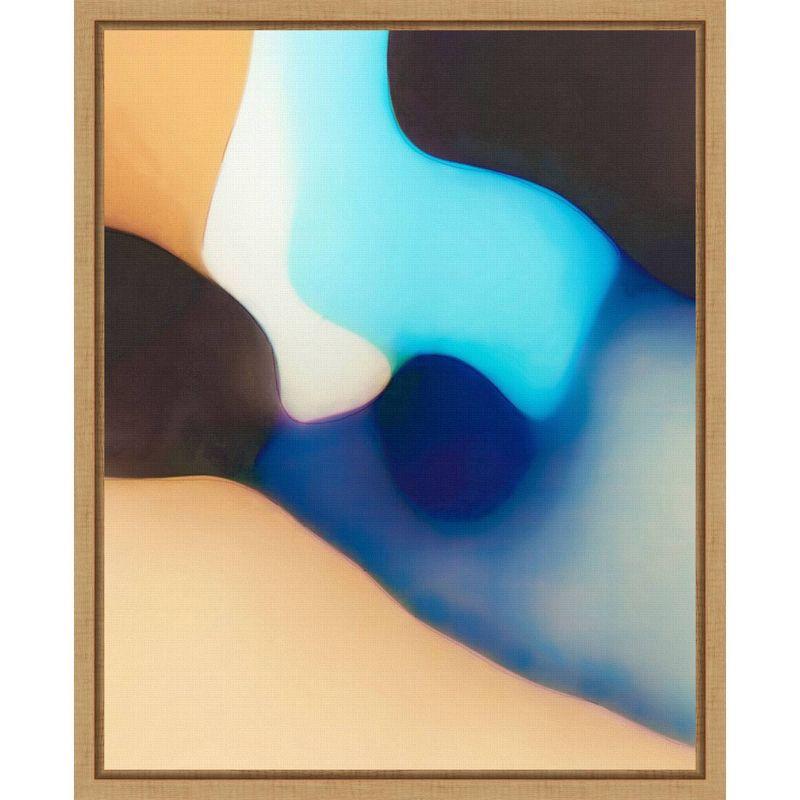 Amanti Art Interlocking Colors VIII by Alonzo Saunders Framed Canvas Wall Art Print