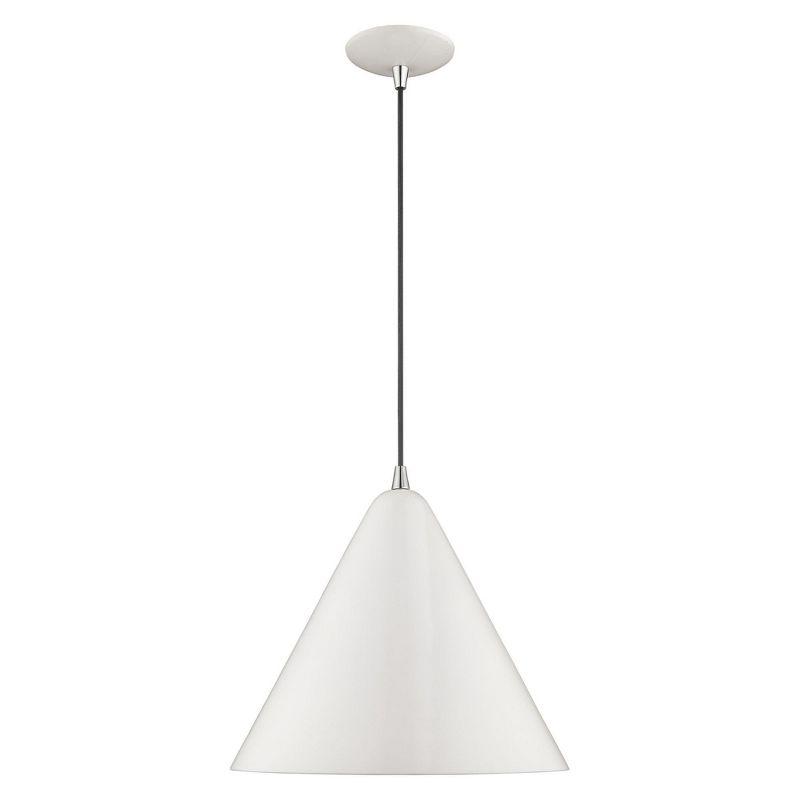 Livex Lighting Dulce 1 - Light Pendant in  Shiny White