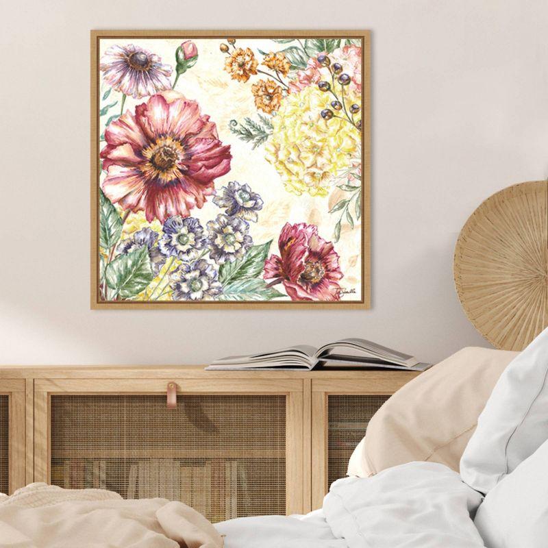 Amanti Art 22"x22" Wildflower Medley I by Tre Sorelle Studios Framed Canvas Wall Art Print