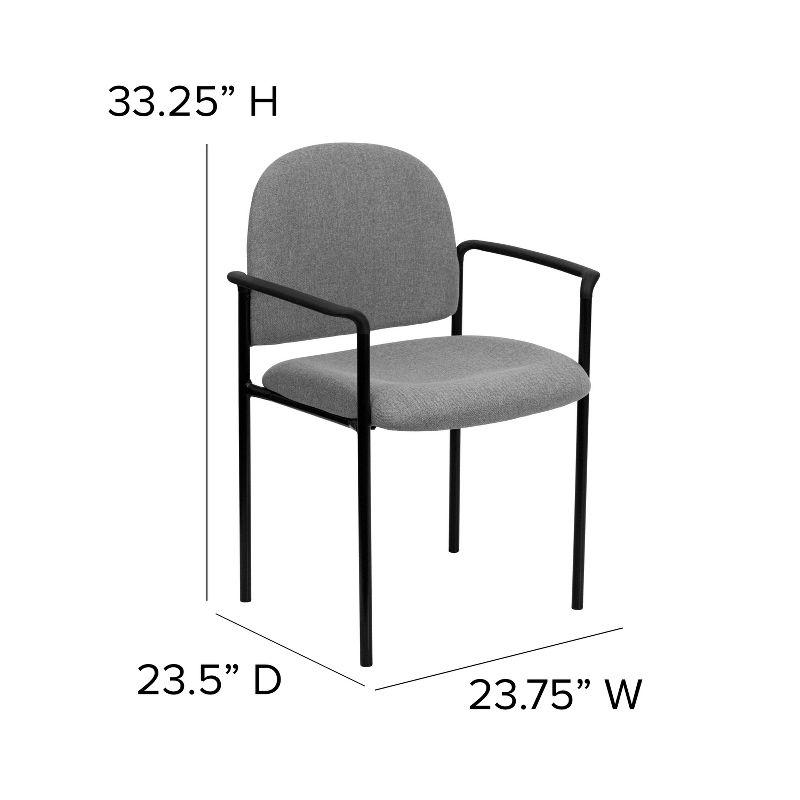 Prather Stackable Steel Ergonomic Side Reception Chair by Flash Furniture