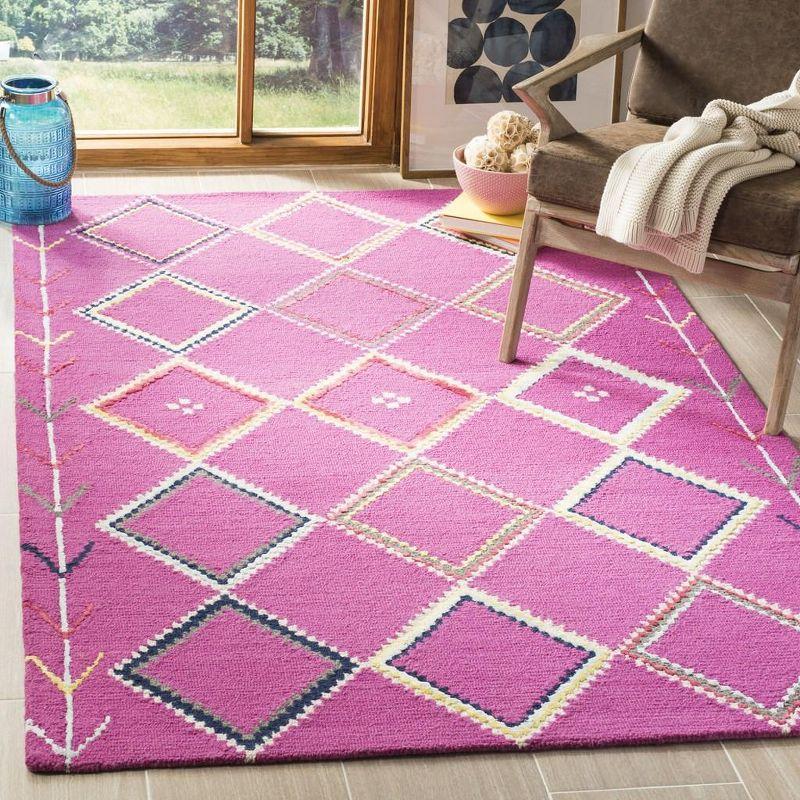 Bellagio BLG563 Hand Tufted Area Rug - Fuchsia/Multi - 6'x9' - Safavieh..