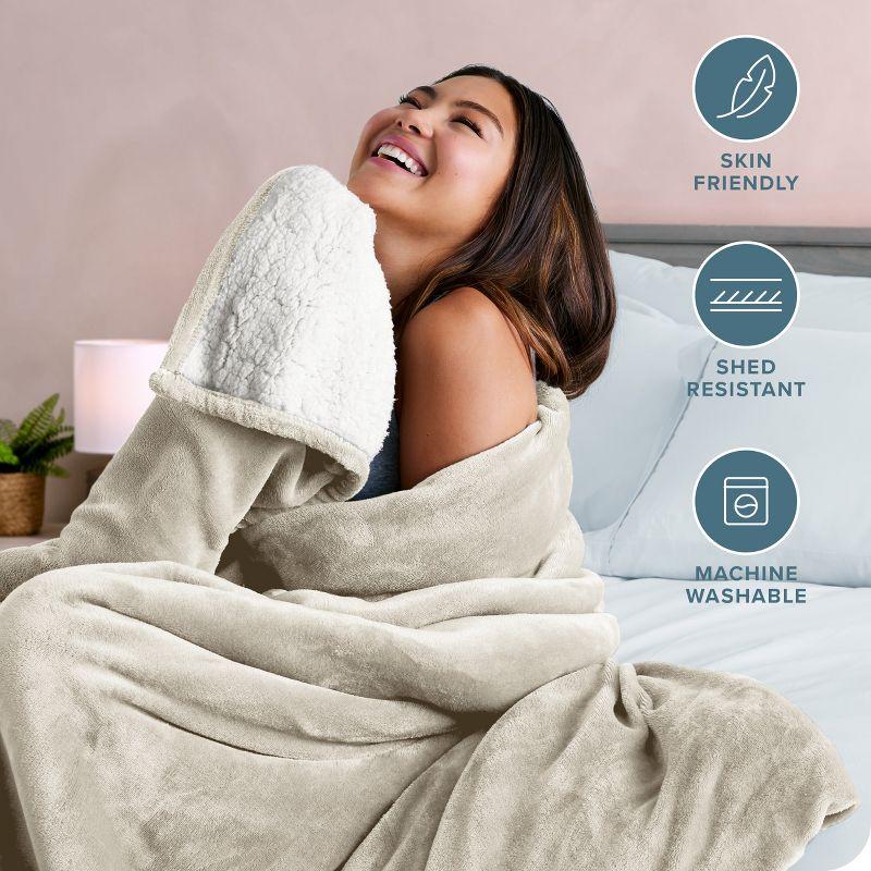 Faux Shearling Fleece Blanket by Bare Home