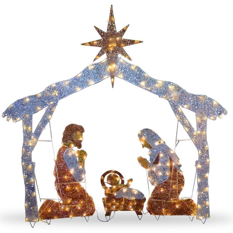 72" Nativity Scene White Lights - National Tree Company