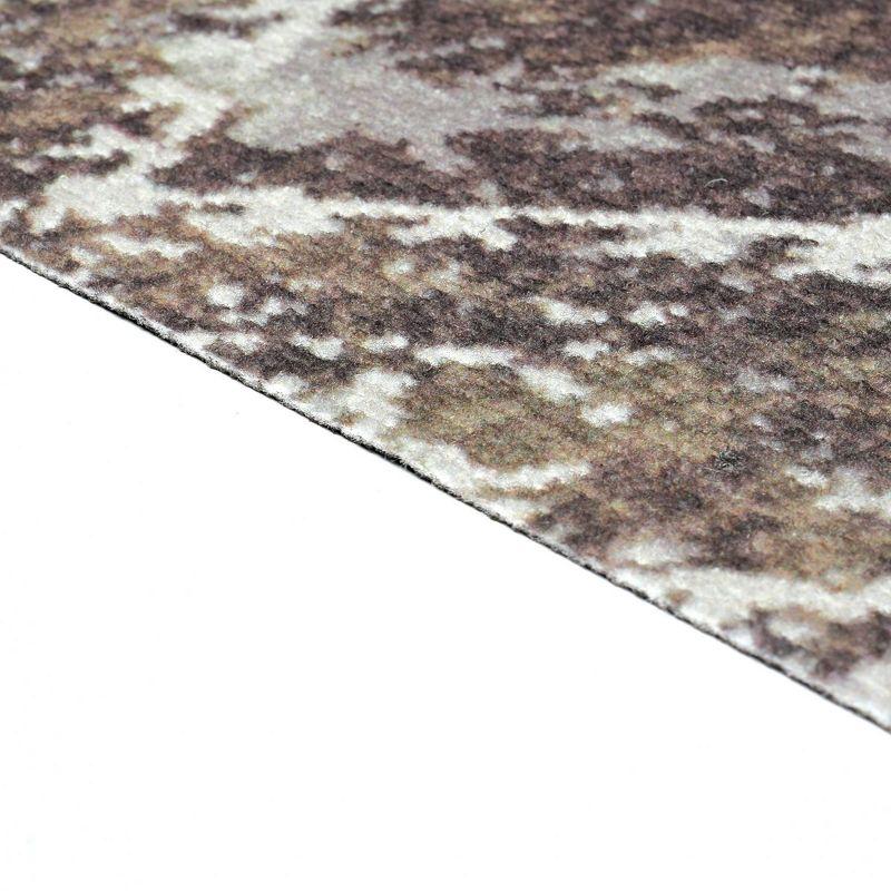 6' x 8' Distressed Outdoor Rug Taupe/White - Foss Floors: Indoor/Outdoor, Patio, Machine Made, Rubber Backed