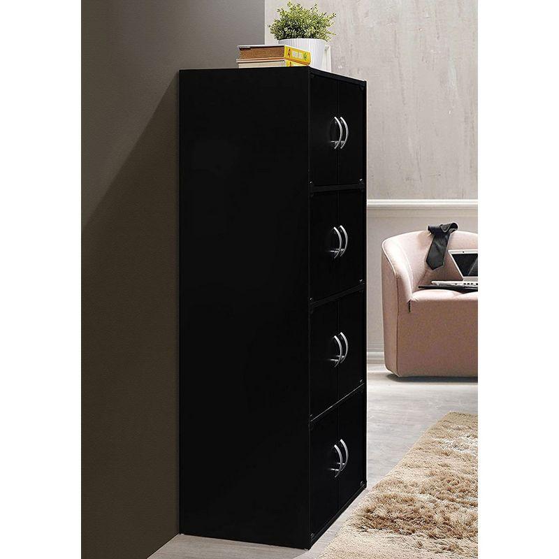 Black 57" Tall Multipurpose Office Storage Cabinet