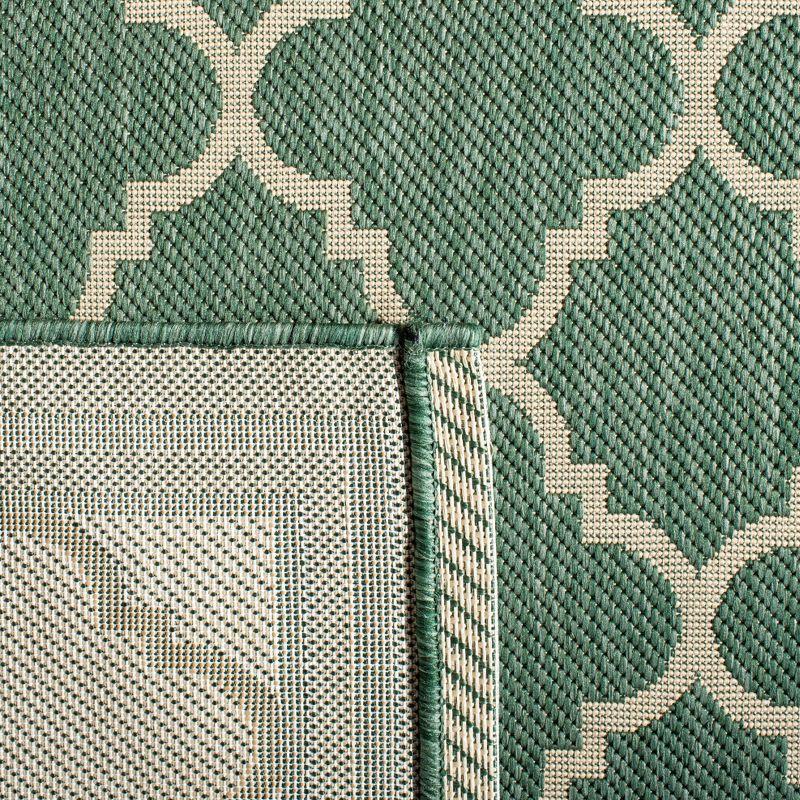 Courtyard CY6918 Power Loomed Indoor/Outdoor Area Rug - Dark Green/Beige - 5'3"x7'7" - Safavieh.