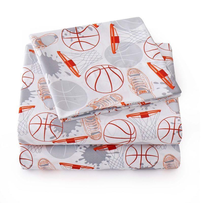 Sweet Home Collection Basketball Bed Sheet Set