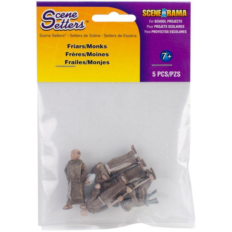 Miniature Friars and Monks Figurine Set for Dioramas