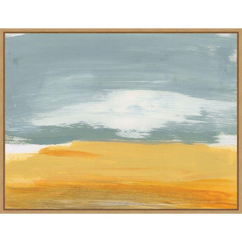 Sylvie Maple Framed Abstract Desert Canvas Wall Art 24 x 18 Inches