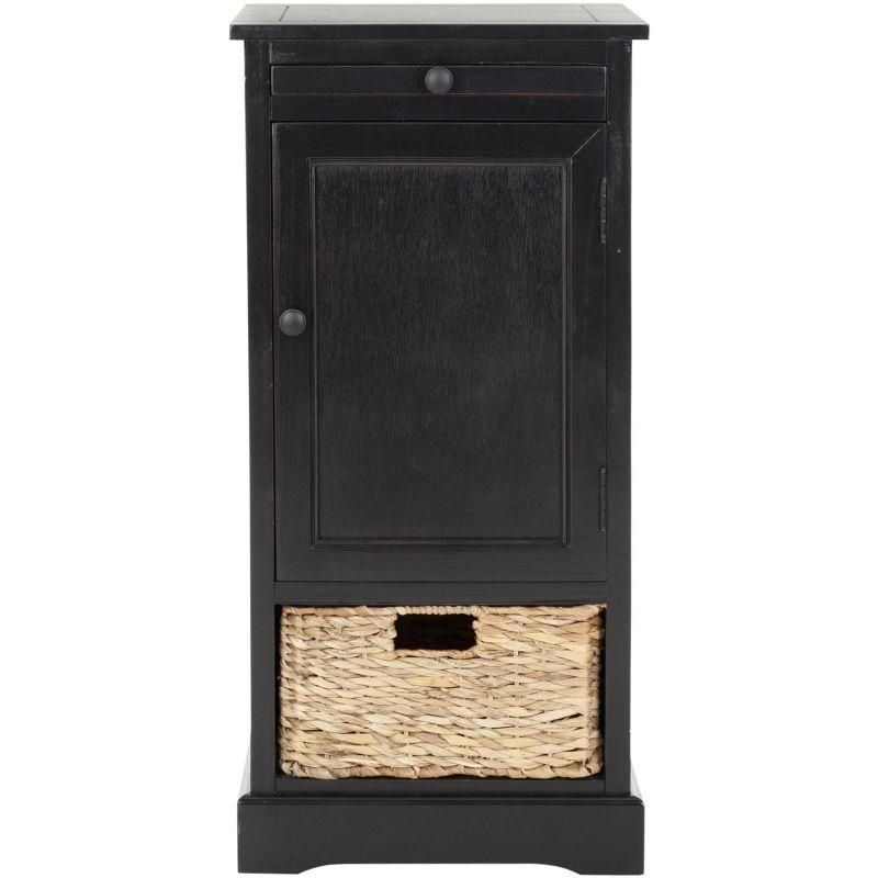 Raven Storage Unit - AMH5703 - Distressed Black - Safavieh Couture