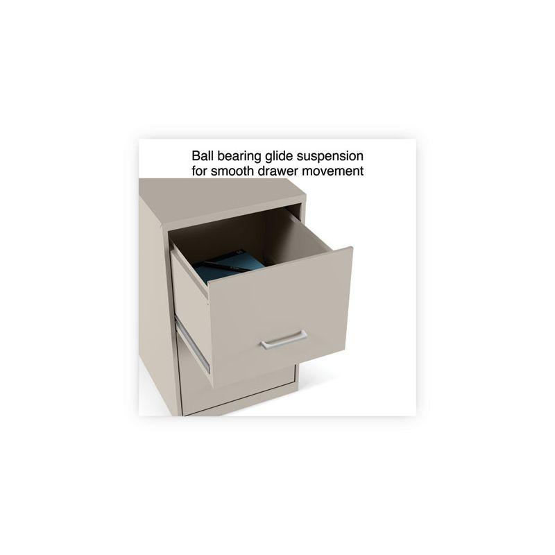 Alera Soho Vertical File Cabinet, 2 Drawers: File/File, Letter, Putty, 14" x 18" x 24.1"