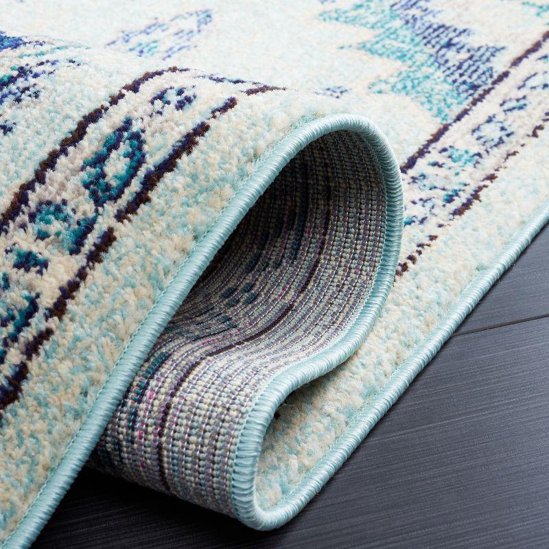 Madison MAD484 Power Loomed Indoor Area Rug - Teal/Beige - 6'x9' - Safavieh