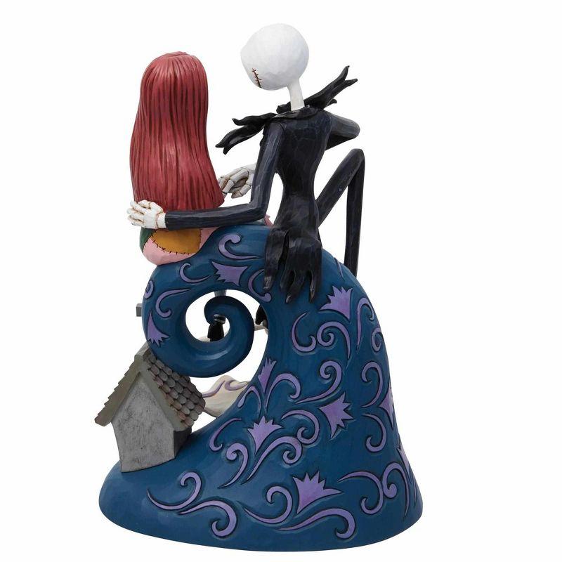 Jim Shore 8.0 Inch Spiral Hill Romance Skellington Sally Nightmare Christmas Figurines