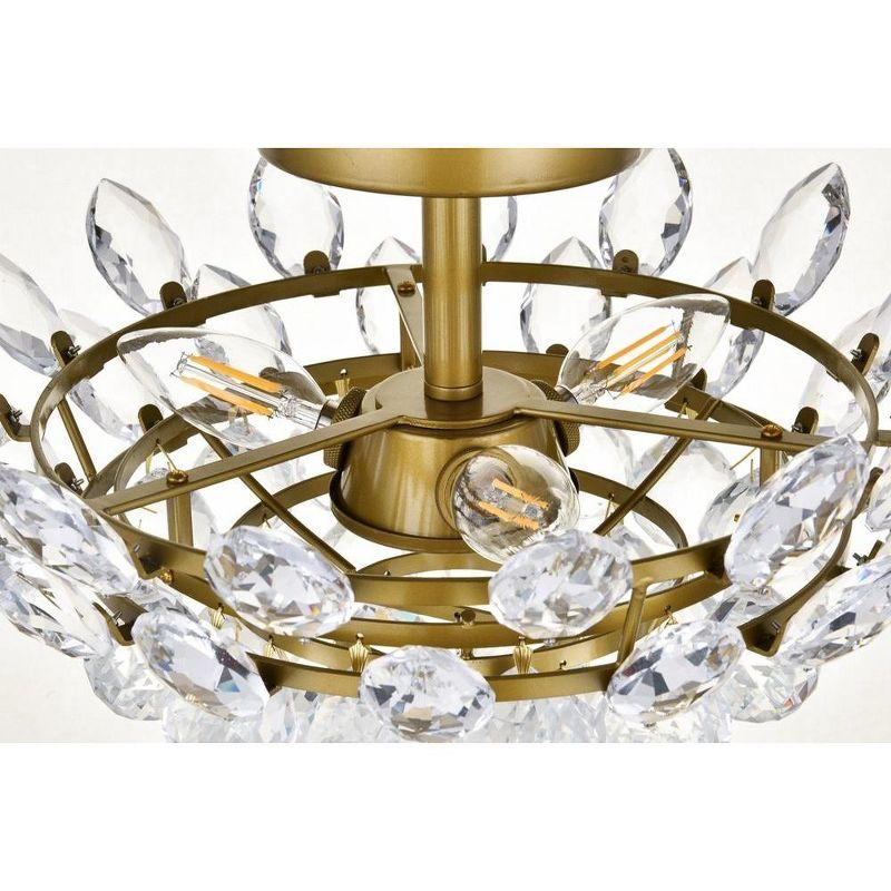 Elegant Lighting Emilia 14 inch flush mount in brass