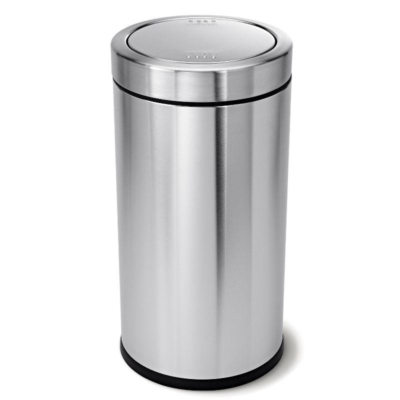 55 Liter Brushed Stainless Steel Swing Top Trash Can