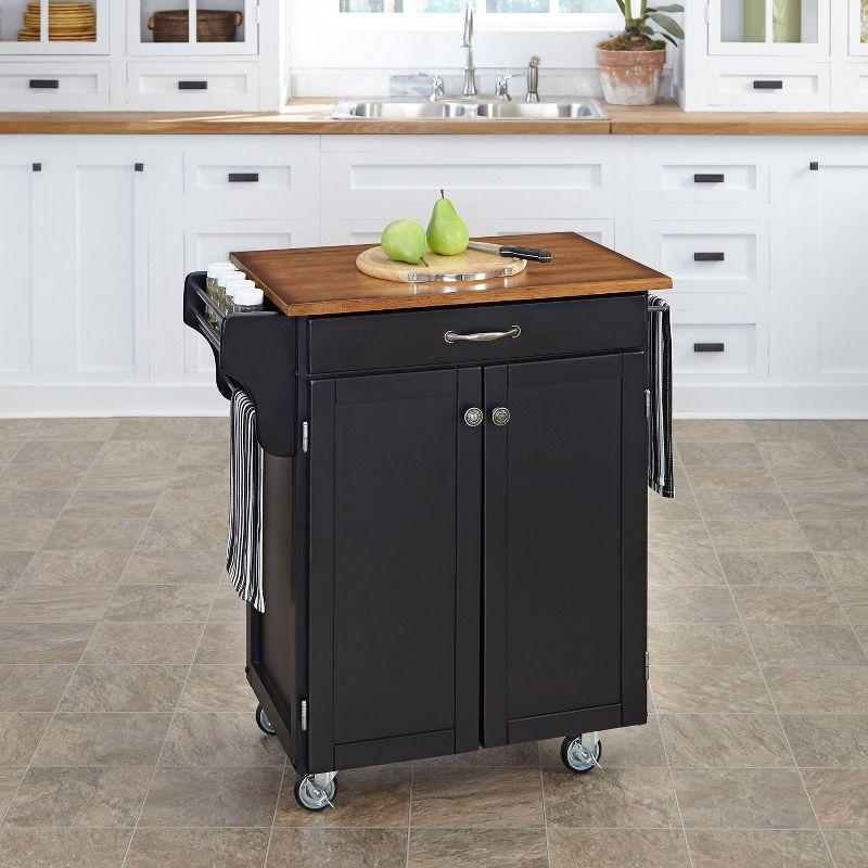 Cuisine Kitchen Cart Black Base - Home Styles