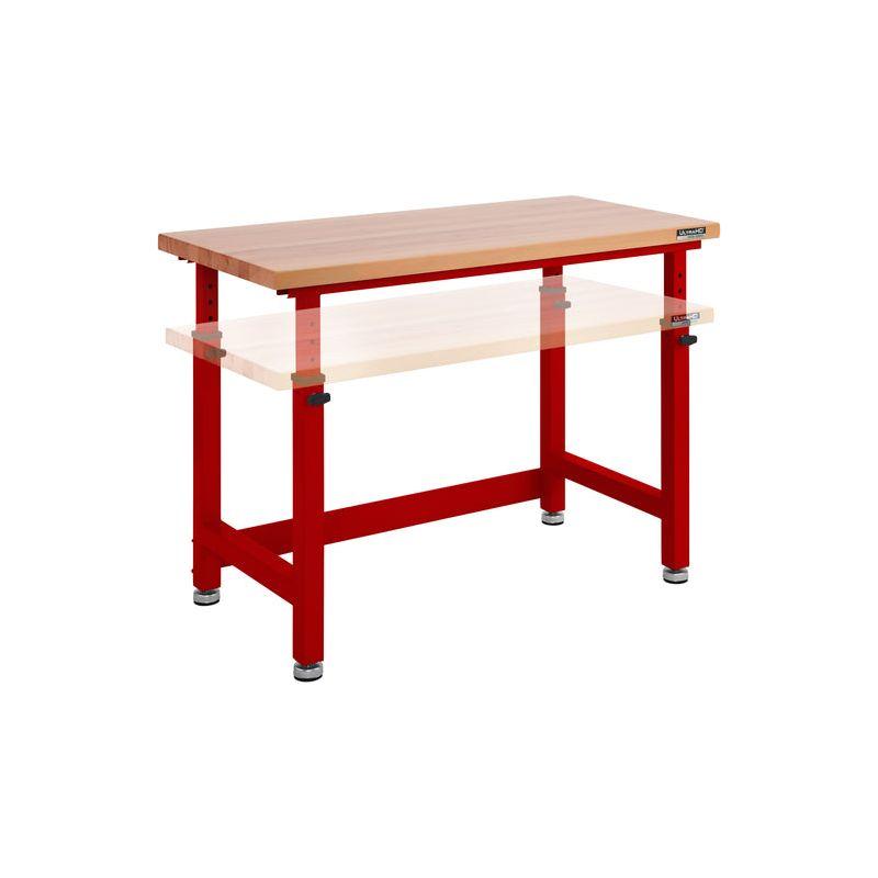 Seville Classics UltraHD Adjustable Height Workbench, 48" W x 24" D x 28.5" - 42" H