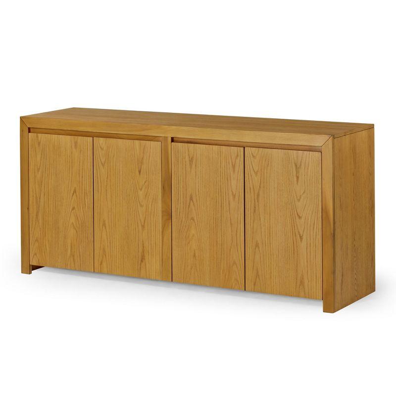 Iris Natural Wood Contemporary Sideboard with Double Doors