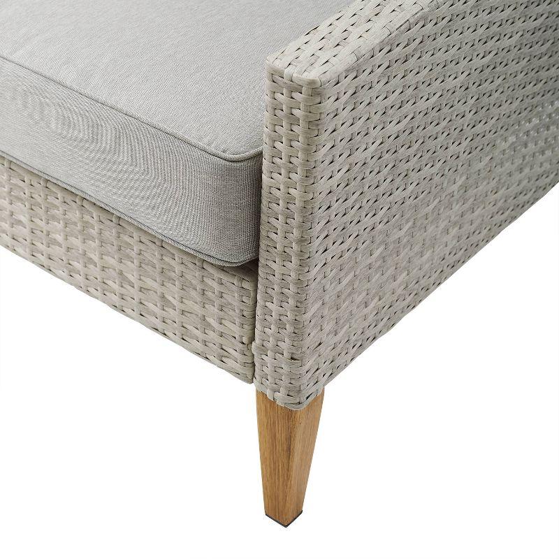Capella Outdoor Wicker 2 Pc Chair Set Gray/Acorn - Crosley