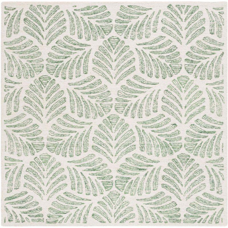 Martha Stewart Jardin - MSR3529 - Indoor Hand Tufted Area Rugs - Ivory/Green - 6'x6'