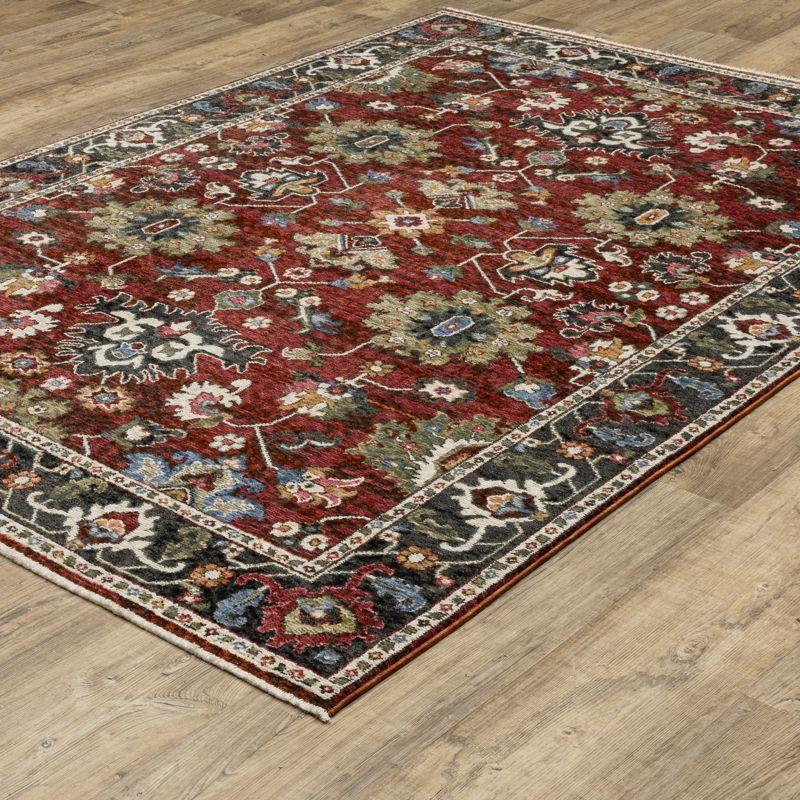 Oriental Weavers Hastings HA03V Red/ Multi Indoor Area Rug - 5'3" x 7'6"