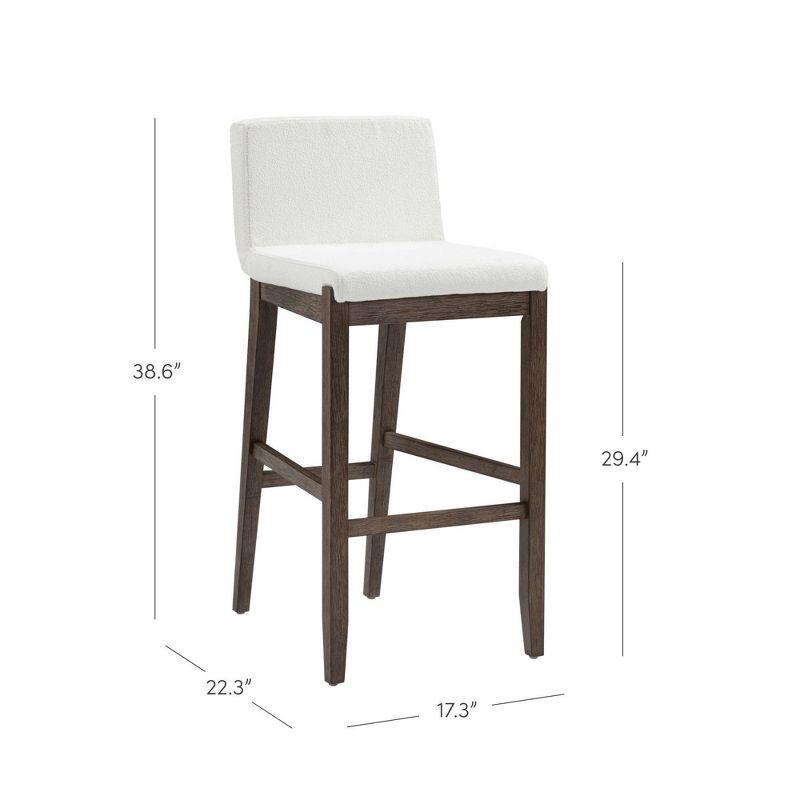 Nathan James Siping Upholstered Wooden Stool