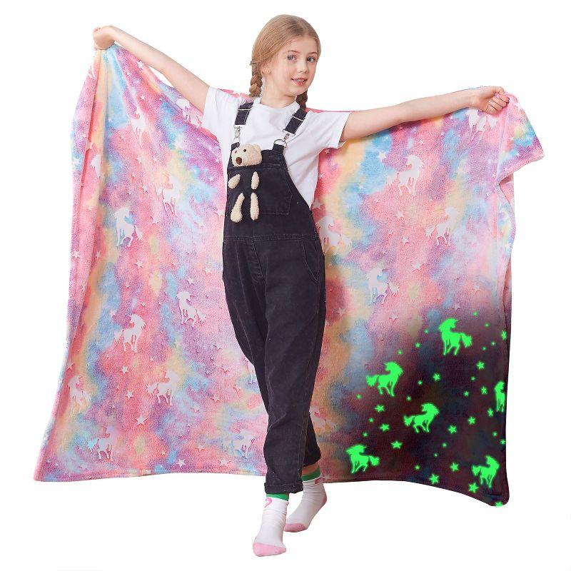 Catalonia Catalonia Glow in The Dark Throw Blanket for Kids