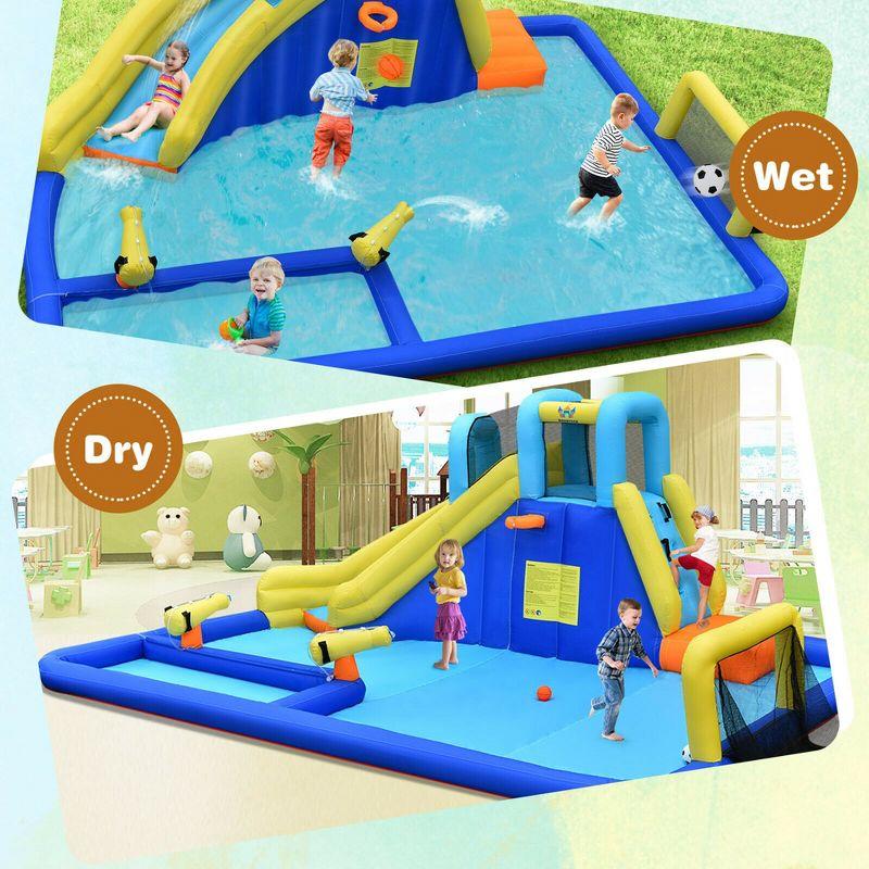 Costway Inflatable Water Slide Bounce House Climbing Wall without Blower