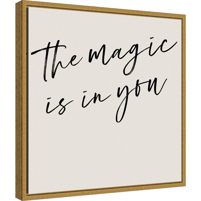 16" x 16" You're Magic I by Anna Hambly Framed Wall Canvas - Amanti Art: Inspirational Quote, Modern Decor, Polystyrene Frame