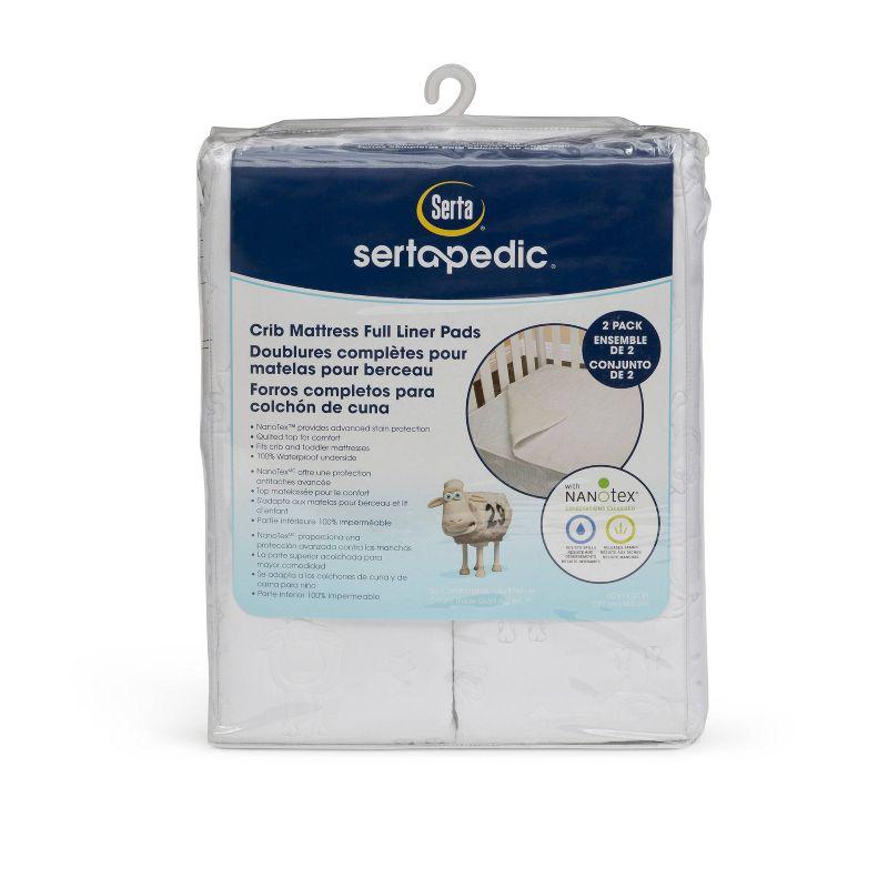 Sertapedic Liner Crib Mattress Pad (Set of 2)