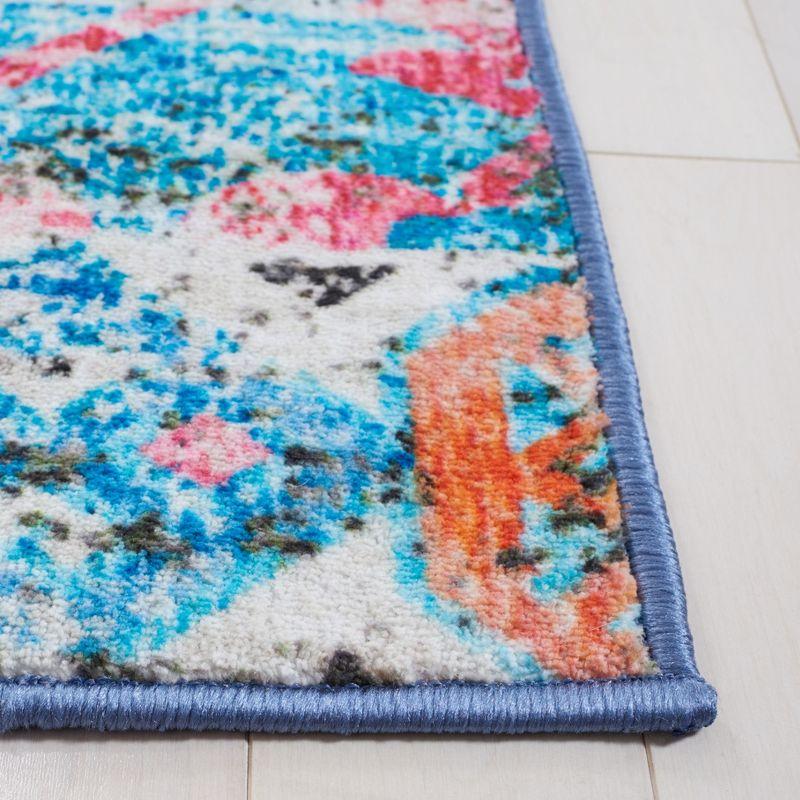 Serene Riviera Light Blue 6'7" Square Synthetic Area Rug