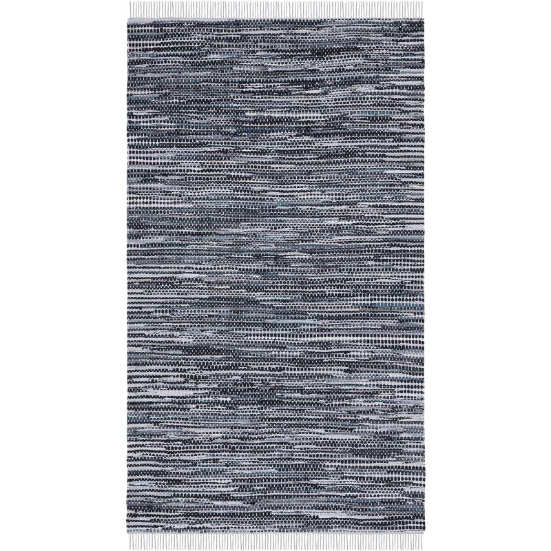 Montauk MTK251 Hand Woven, Flat Weave Indoor Area Rug - Grey/Black - 5'x8' - Safavieh